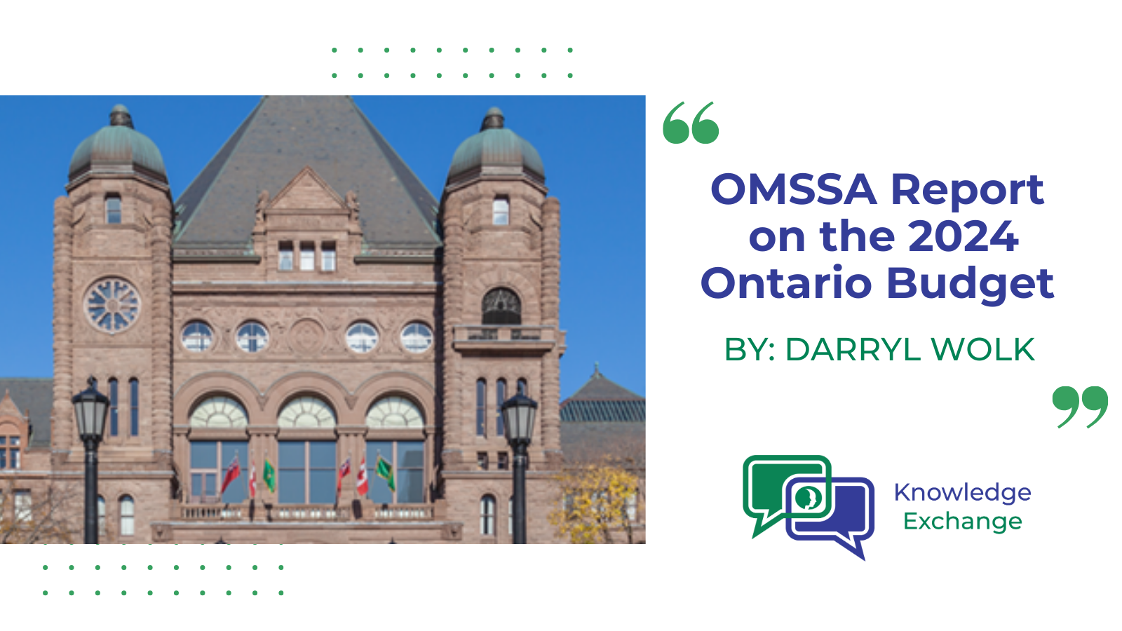 OMSSA Report on the 2024 Ontario Budget